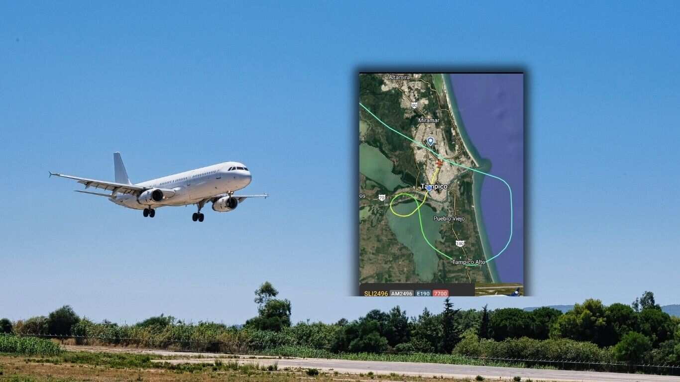 Aterrizaje de emergencia en Tampico