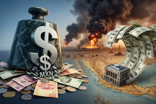 Peso sin fuerza y dólar rompe $18: miedo a guerra lo empuja