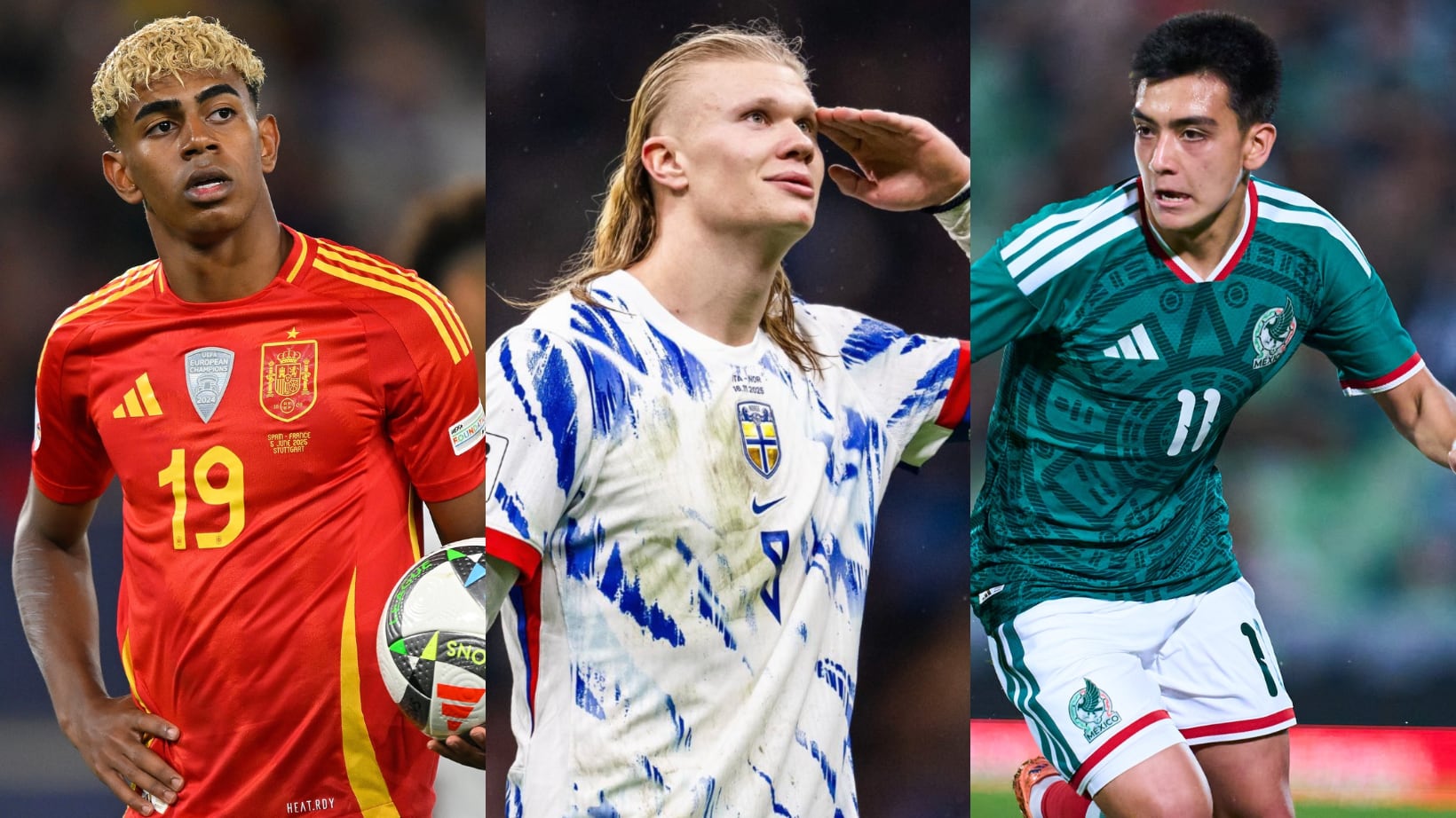 Lamine Yamal, Erling Haaland y Gilberto Mora jugarán su primer Mundial.
