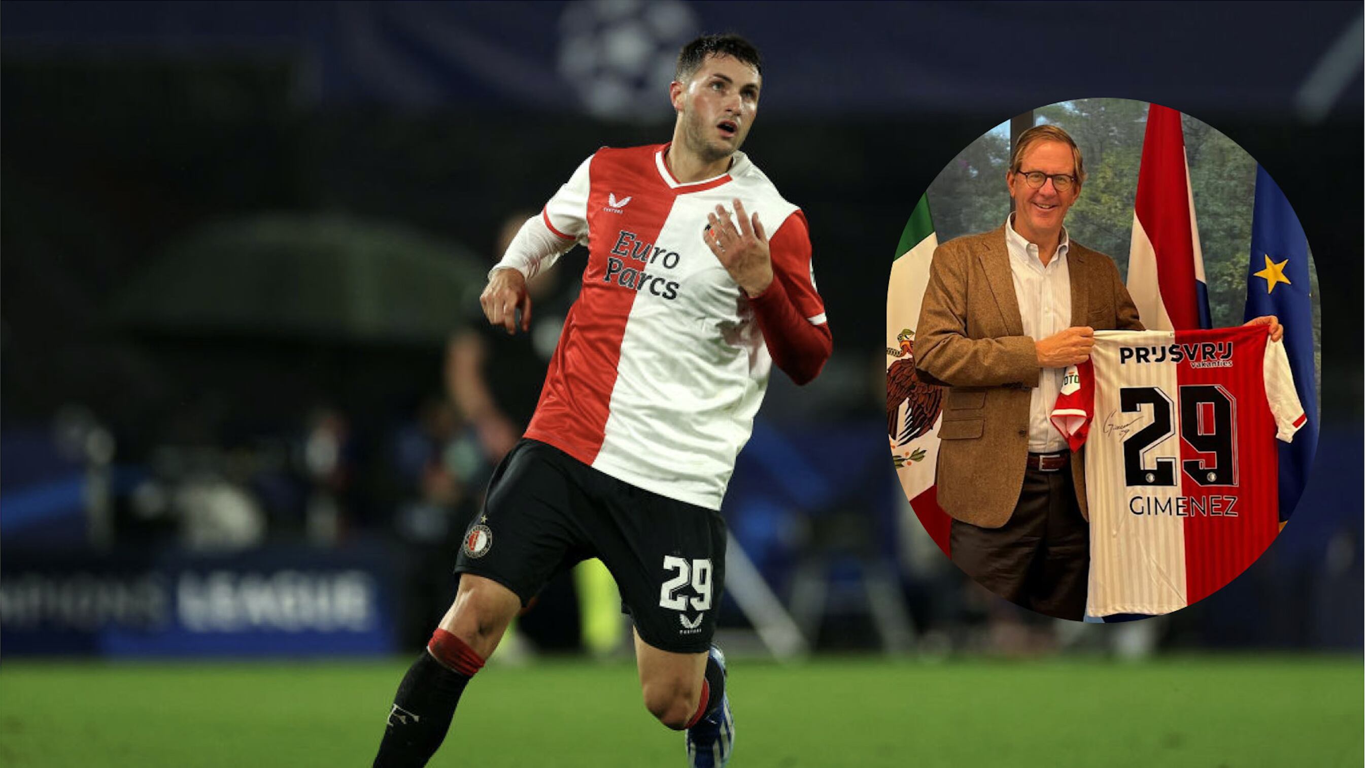 El embajador de Países Bajos en México recibió un jersey de Santiago Giménez.