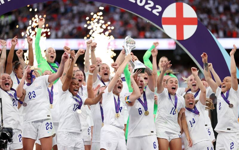 Final de la Eurocopa femenil entre Inglaterra y Alemania