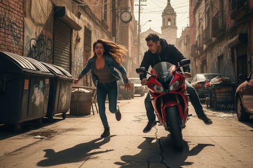 Graban a motociclista acosador tras agredir a joven en plena calle de Iztapalapa