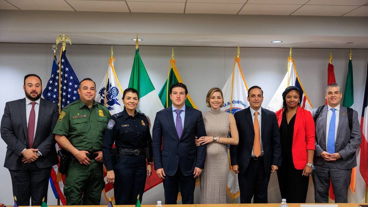 Samuel García se reunió con los directivos de U.S Customs and Border Protection con quienes trabaja para hacer del Puente Colombia la puerta de México a Estados Unidos.