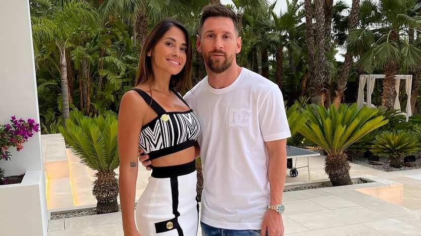 Antonela Roccuzzo y Lionel Messi