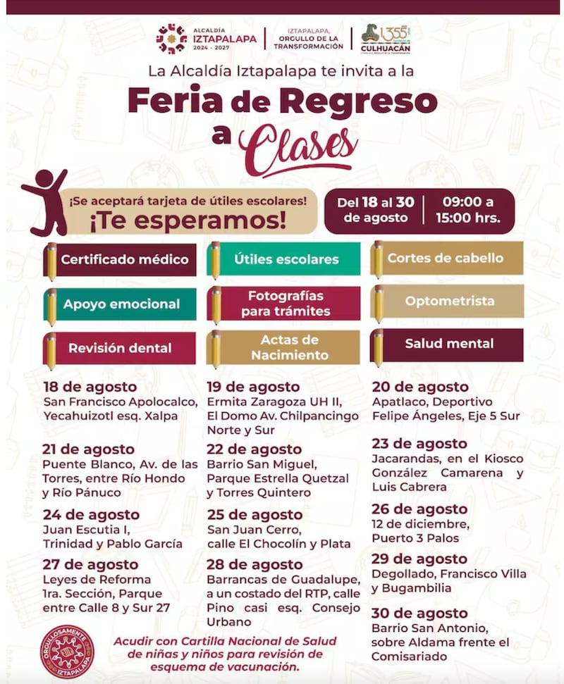 Feria de Regreso a Clases Iztapalapa