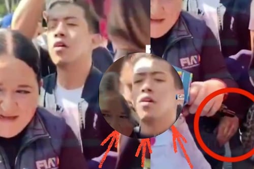 Graban a ratero sacar el celular de la bolsa de una reportera en plena transmisión de la Marcha de la Generación Z