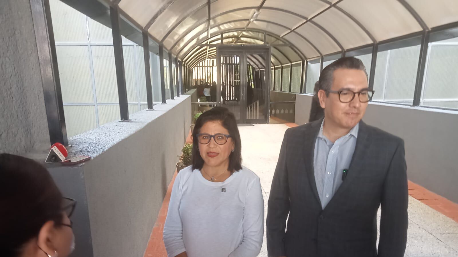 Sandra Pámanes, vicecoordinadora y Eduardo Gaona, coordinador de Movimiento Ciudadano.