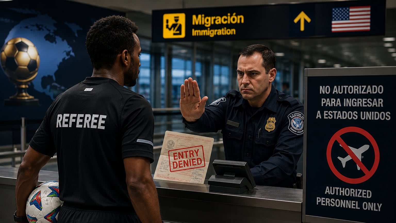 Árbitro somalí no puede ingresar a EE.UU. para el Mundial.