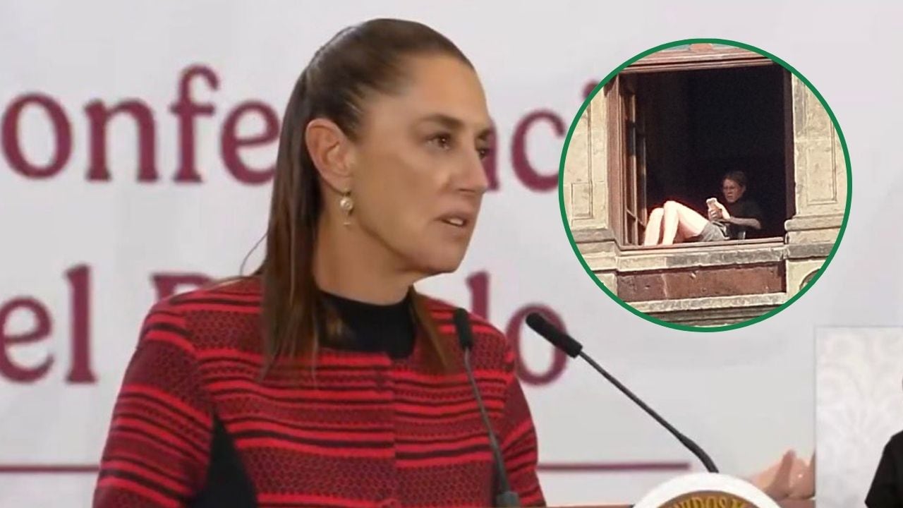 Confirman que la mujer que tomaba el sol en Palacio Nacional era real