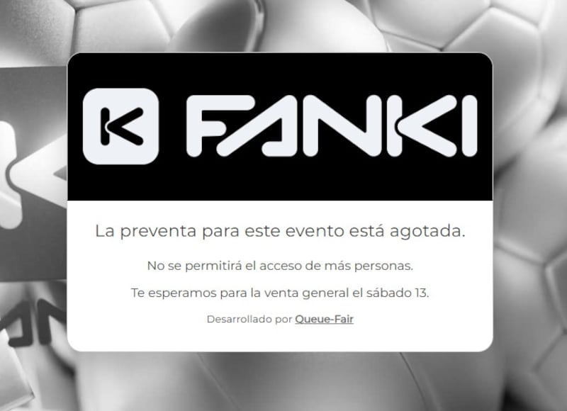 Mensaje de Fanki tras agotarse boletos en preventa.