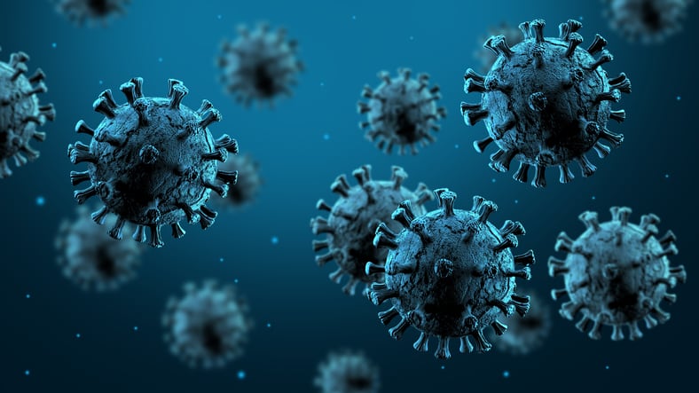 Virus illustration concept background