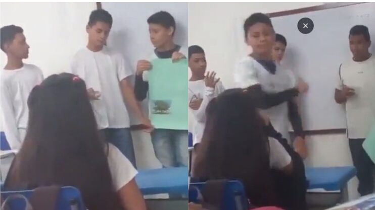 Video viral sobre agresión en aula de Brasil.