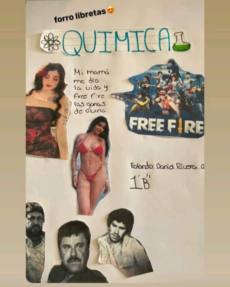 Karely Ruiz publica inquietante imagen de un seguidor que pegó fotos suyas junto a las del Chapo Guzmán