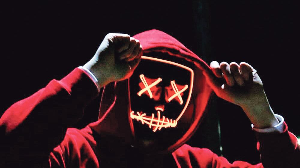 Poptrend Máscara de Halloween con luz LED