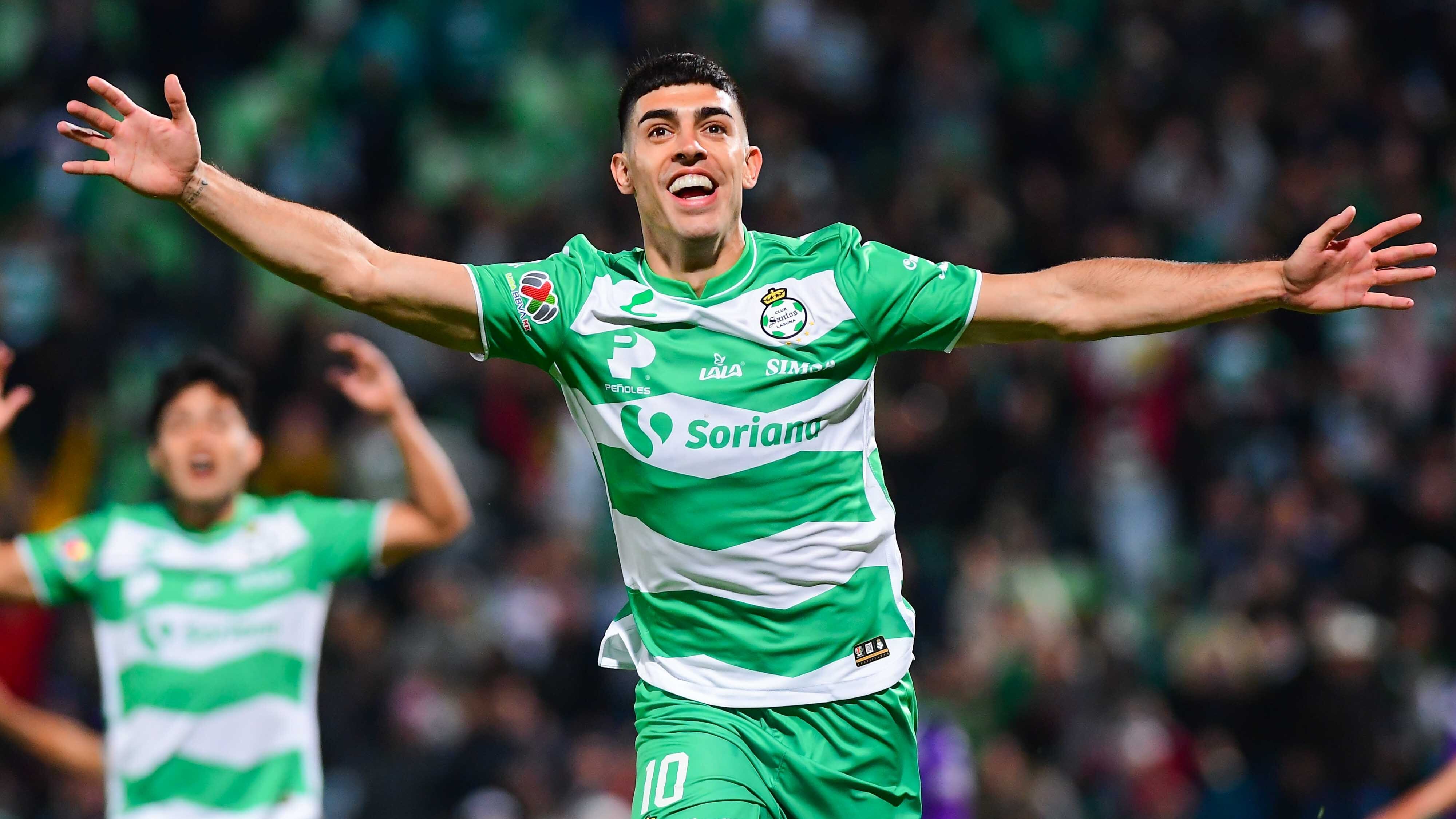 Juan Brunetta fue el héroe de Santos al marcar doblete.