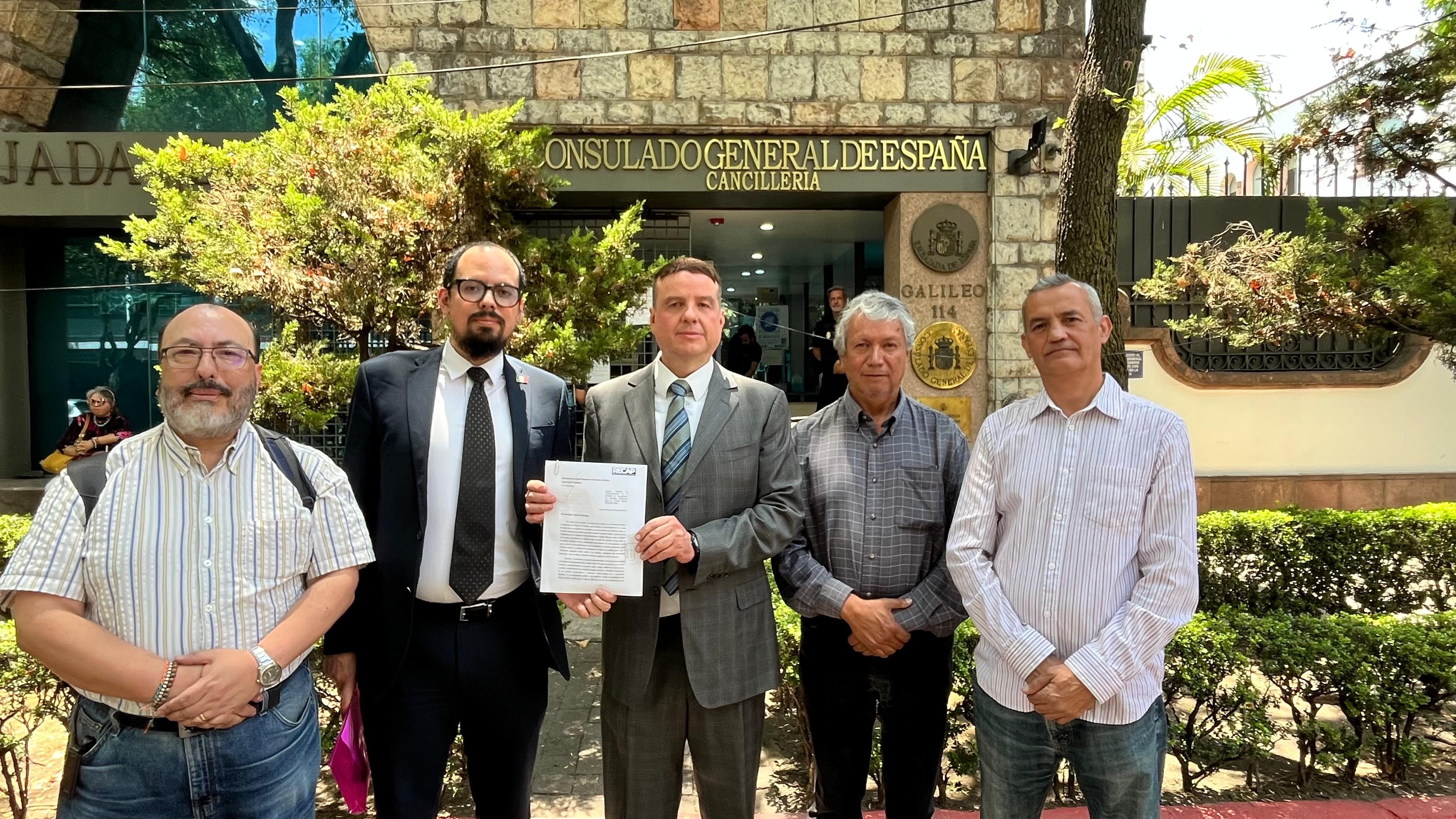 RECAP solicitó a la Embajada de España en México, reconsiderar la solicitud de Beatriz Gutiérrez Müller