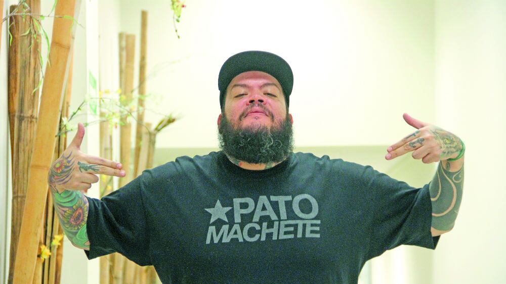 Pato Machete de visita en la redacción de Publimetro | Foto: Israel Salazar