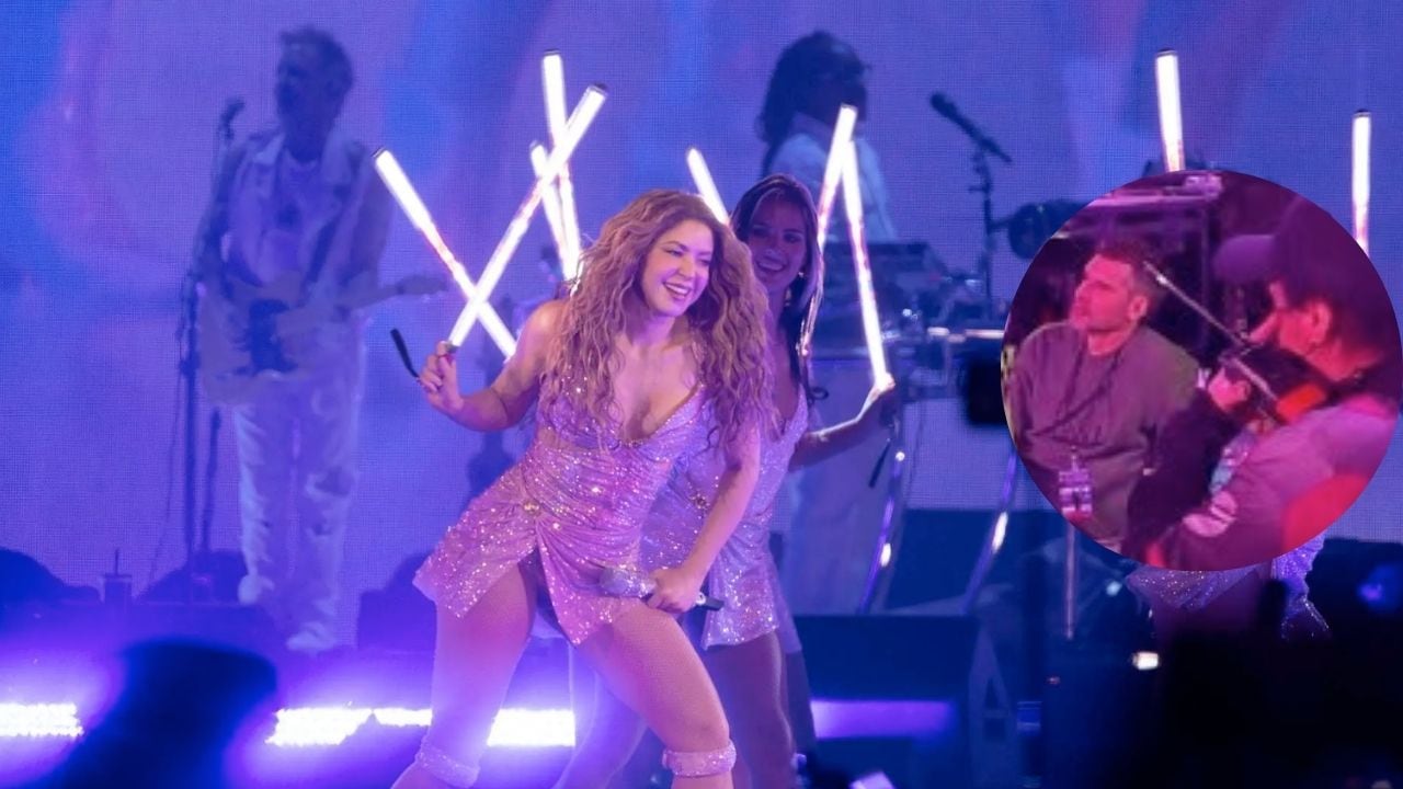 El ex de Shakira fue captado en el zócalo durante el concierto gratuito de la cantante