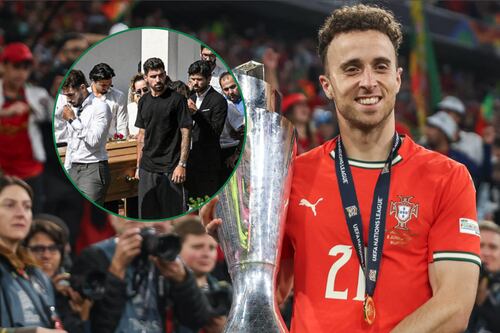 Las emotivas escenas del funeral de Diogo Jota y su hermano André Silva