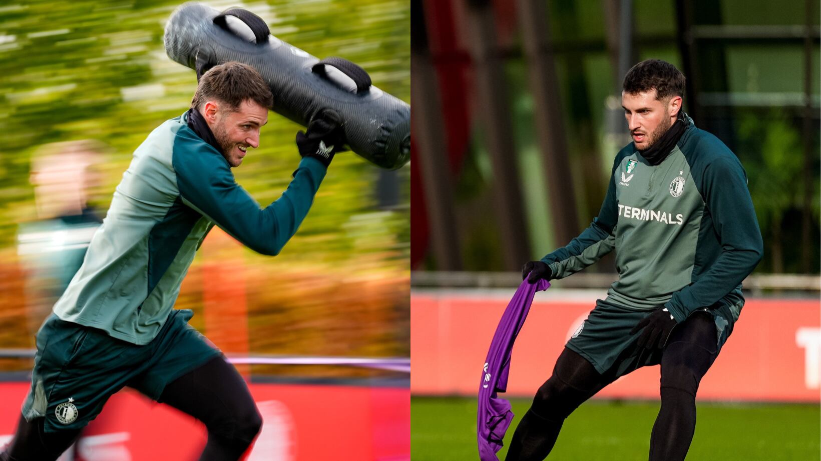Santiago Giménez ya entrena a la par de sus compañeros.