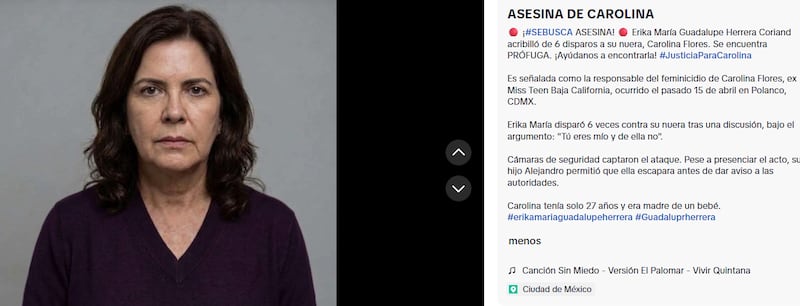 La comunidad digital pide que no se deje de compartir el rostro de Erika María Guadalupe Herrera.