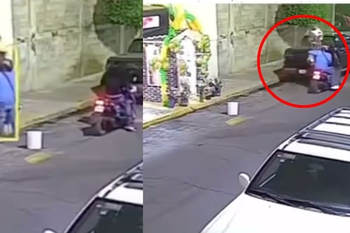 Motociclista roba figura gigante de San Judas en su día de celebración