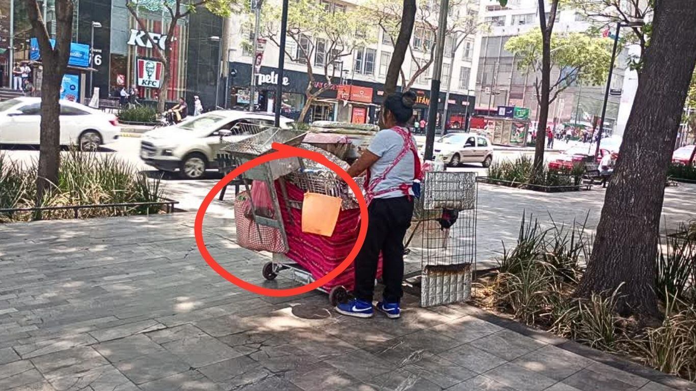 Vendedora de elotes en CDMX