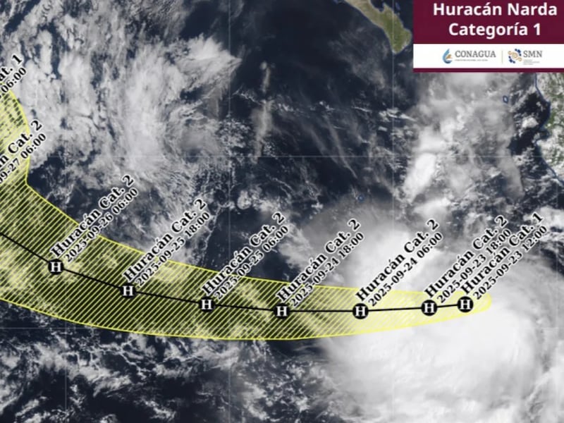 Paso del huracán Narda