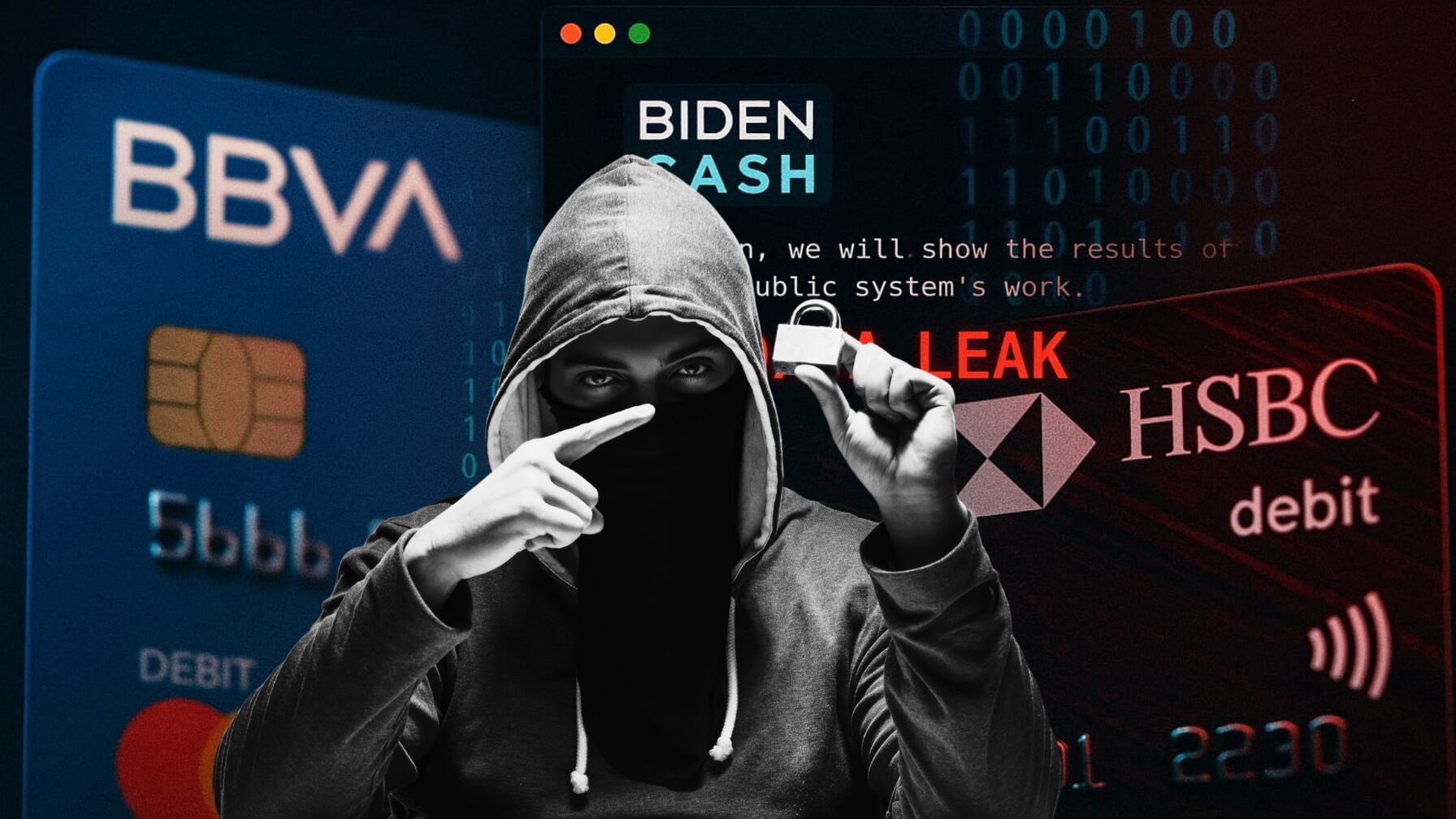 La mayoría de las tarjetas expuestas pertenecen a BBVA, Santander, HSBC, Banorte, Bancoppel y Azteca.