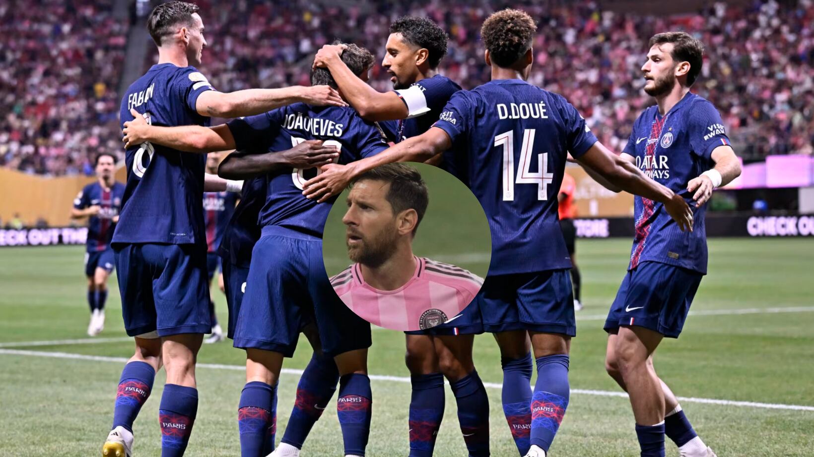 PSG goleó 4-0 al Inter de Messi.