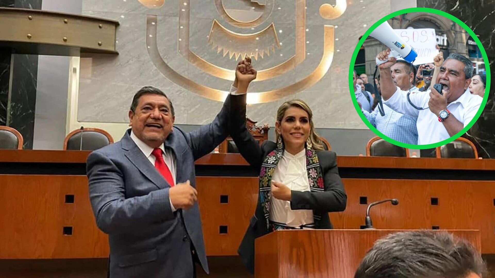 El padre de la gobernadora Evelyn Salgado no se detuvo y sólo sonrió ante el llamado de los integrantes de la caravana “Acuérdate de Acapulco”.