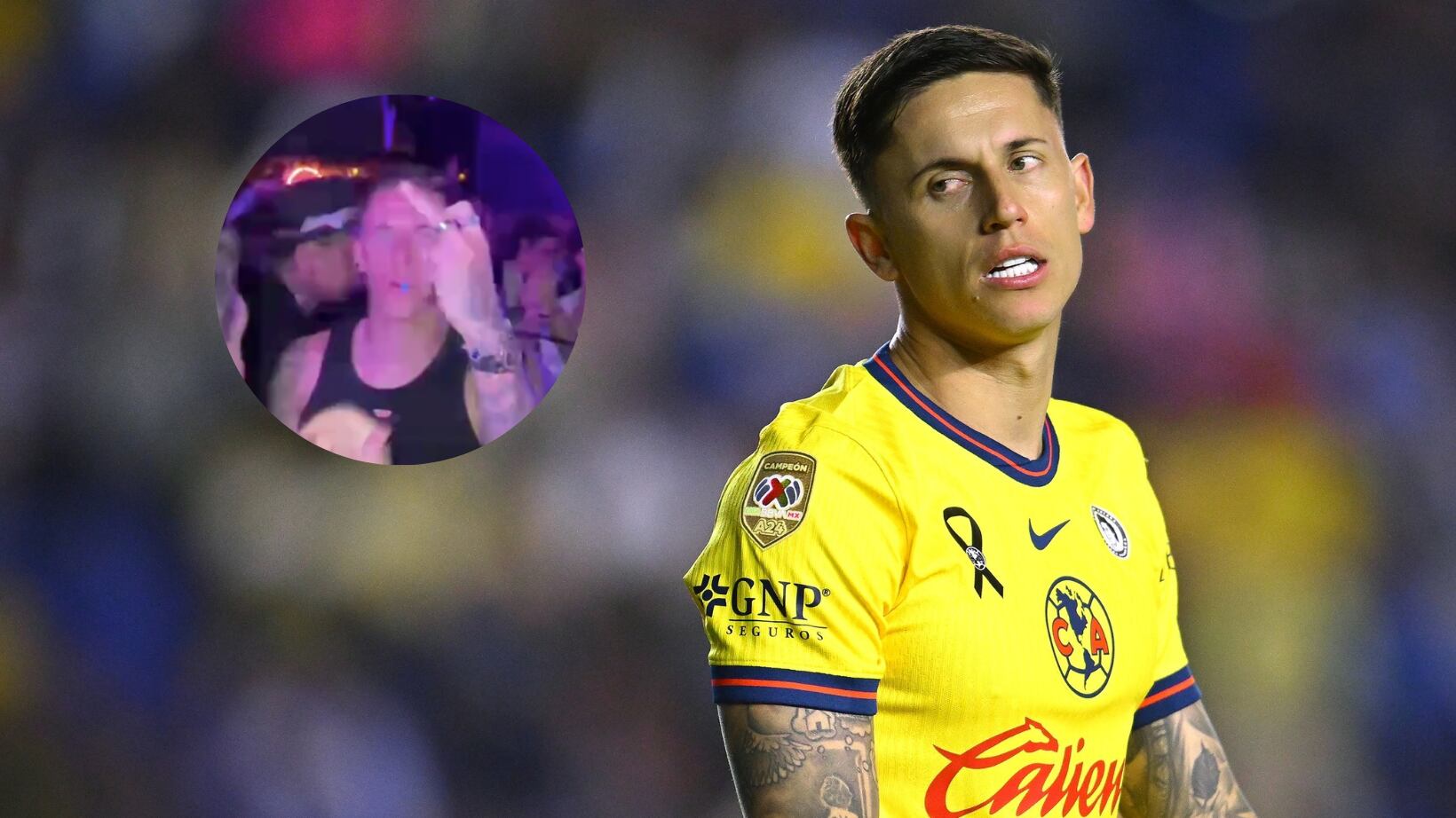 Brian Rodríguez fue captado de fiesta mientras se recupera de una lesión.