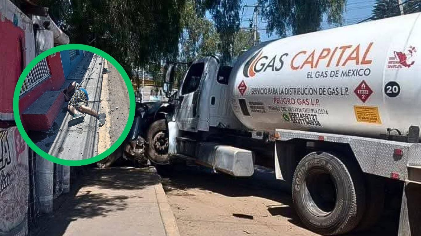 Atropellamiento de pipa de gas en Los Reyes