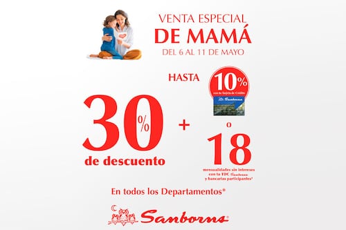 Regálale algo que sí sea para ella — y con hasta 30% de descuento en Sanborns