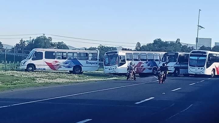 Autopista México Toluca manifestación