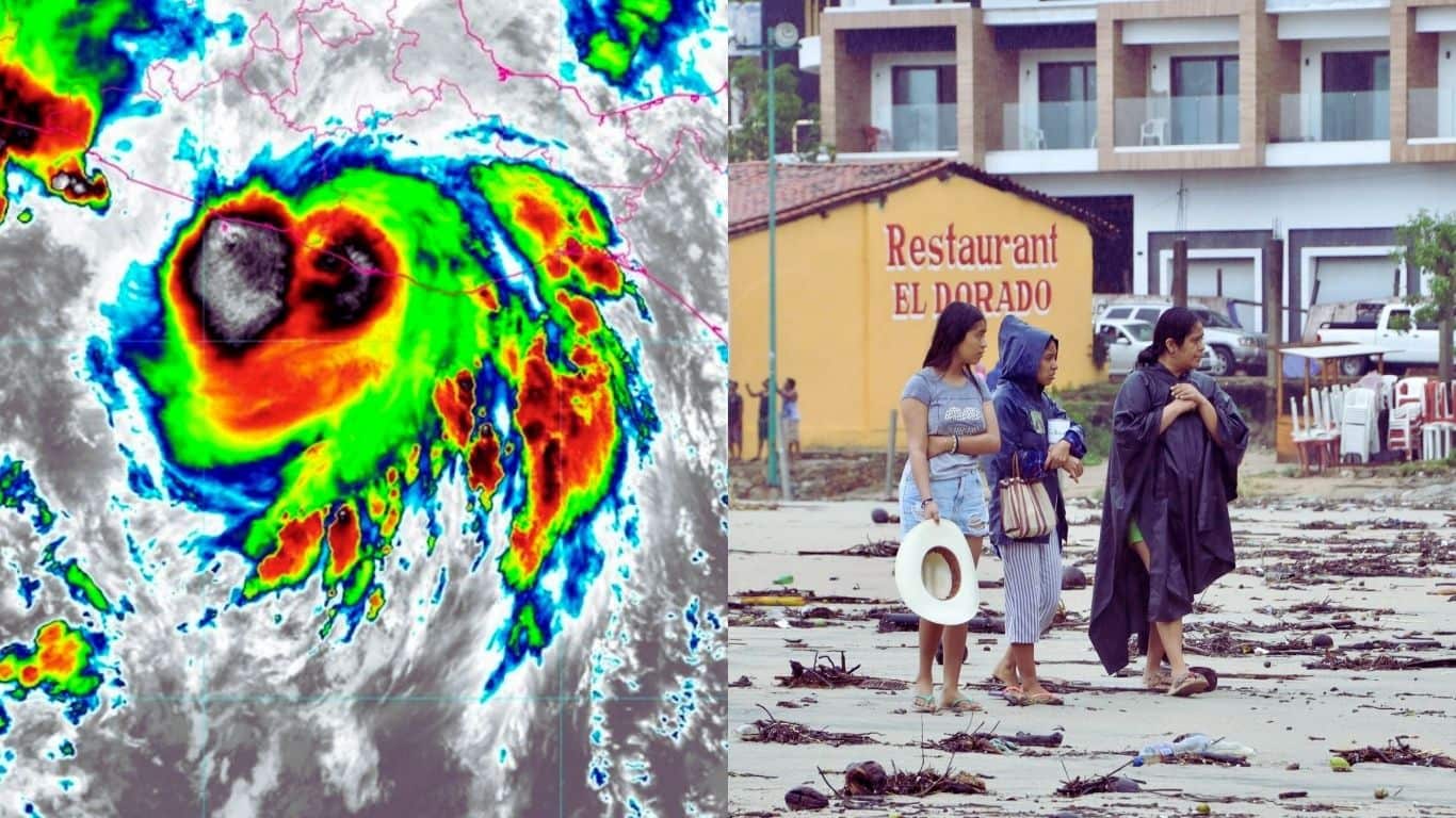 Paso de huracán Erick en Oaxaca