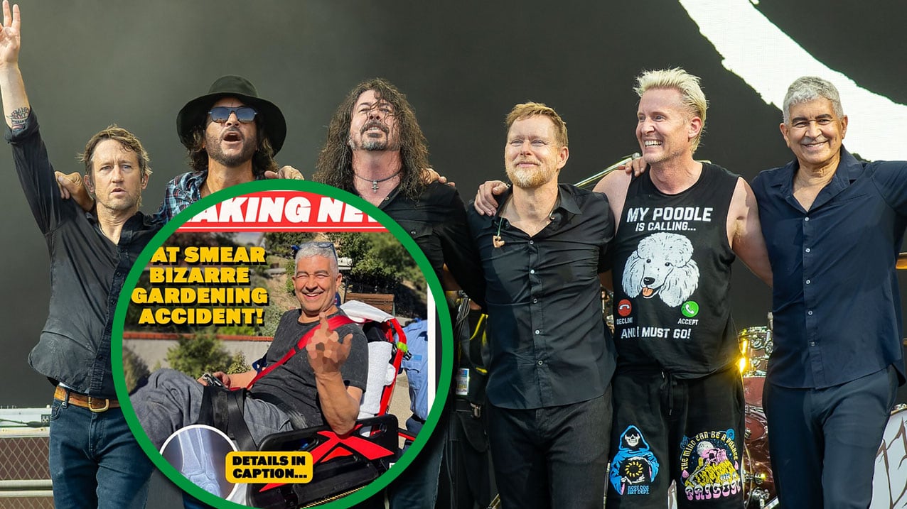 at Smear, guitarrista de Foo Fighters, sufrió fracturas en un pie tras un accidente doméstico y se ausentará temporalmente de algunos conciertos mientras se recupera.