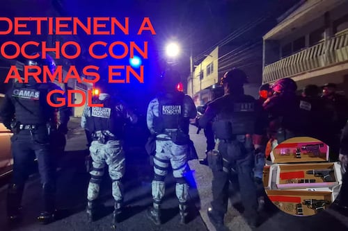 Detienen a ocho tras operativo en la colonia Hernández Loza; les confiscan nueve armas