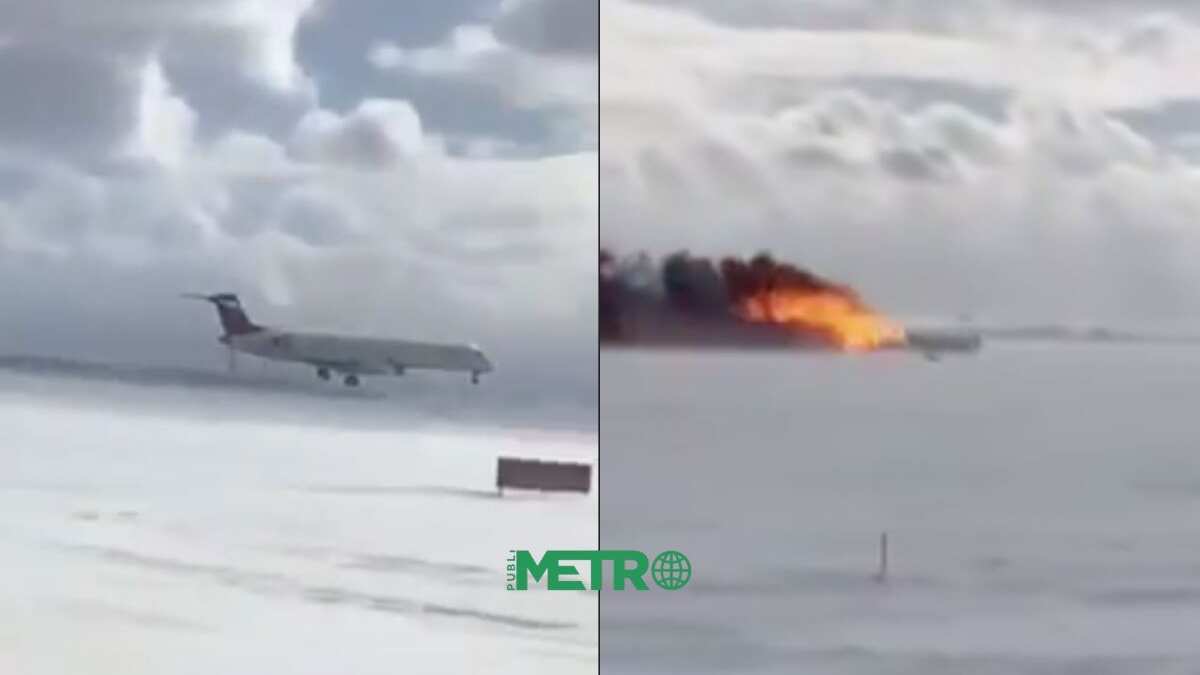 Video: Momento exacto del accidente aéreo de Delta Airlines con mexicano a bordo
