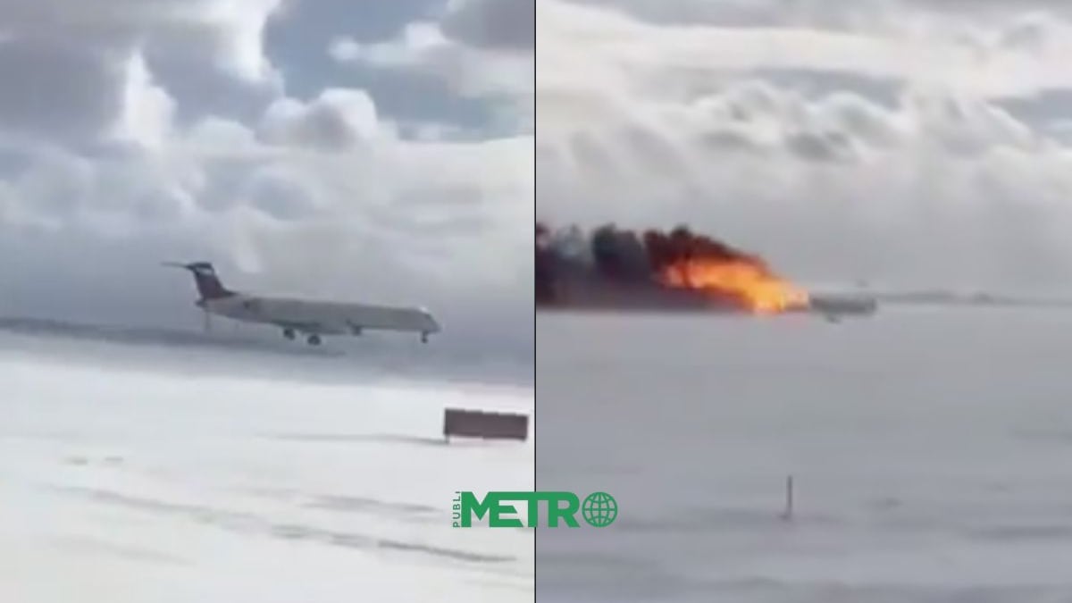 Video: Momento exacto del accidente aéreo de Delta Airlines con mexicano a bordo