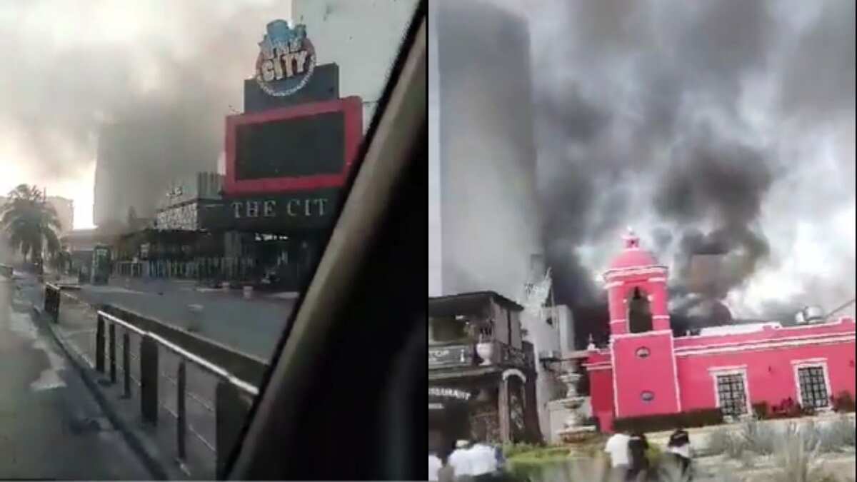 Incendio en zona hotelera de Cancún