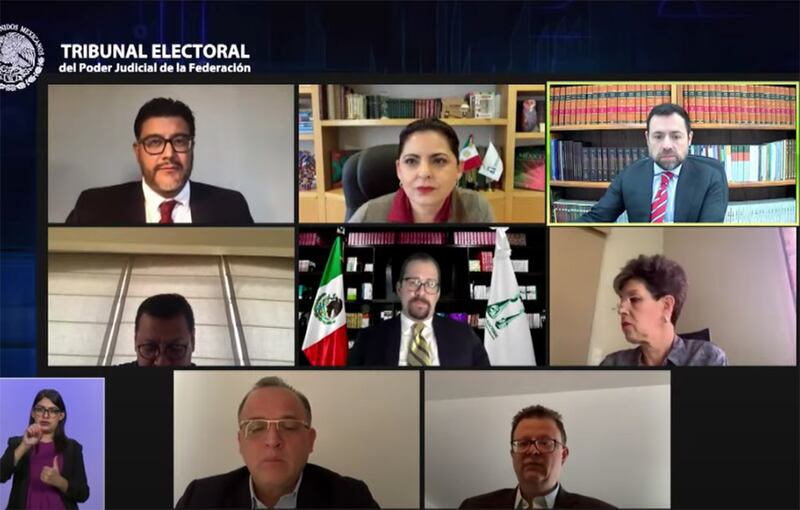 Sesión de la Sala Superior del Tribunal Electoral del Poder Judicial de la Federación.