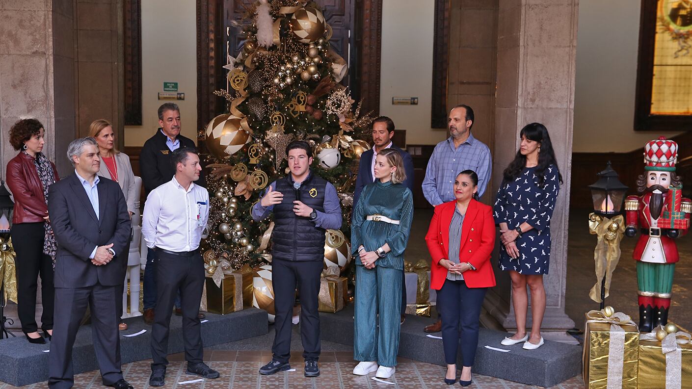 Samuel García, Mariana Rodríguez y funcionarios anunciaron las actividades que se desarrollarán hasta el próximo año.