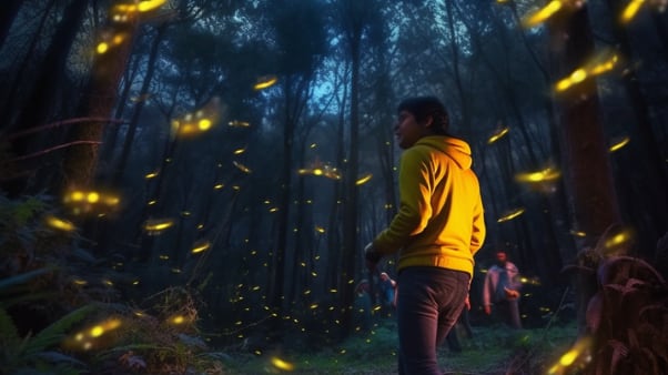 Luciernagas en Nanacamilpa Tlaxcala