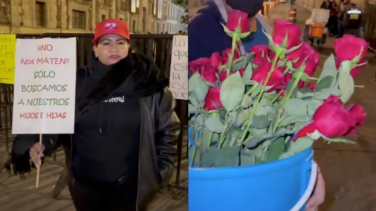 Ceci Flores lleva rosas a Palacio Nacional; Sheinbaum no está para recibirlas