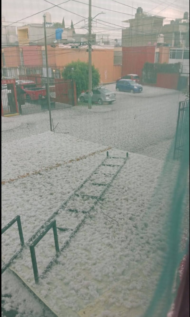Granizo y lluvia
