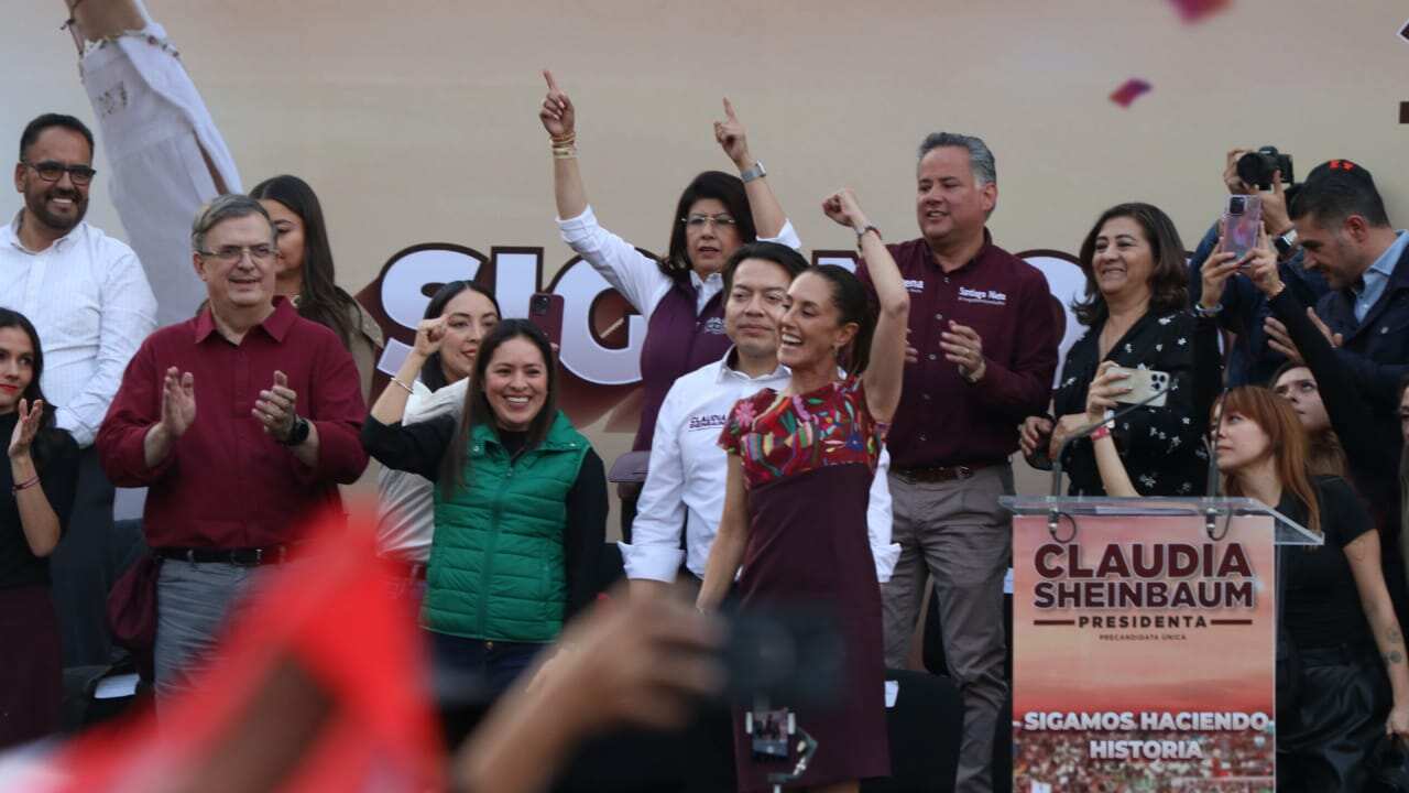 Cierre de precampaña de Claudia Sheinbaum en Monumento a la Revolución