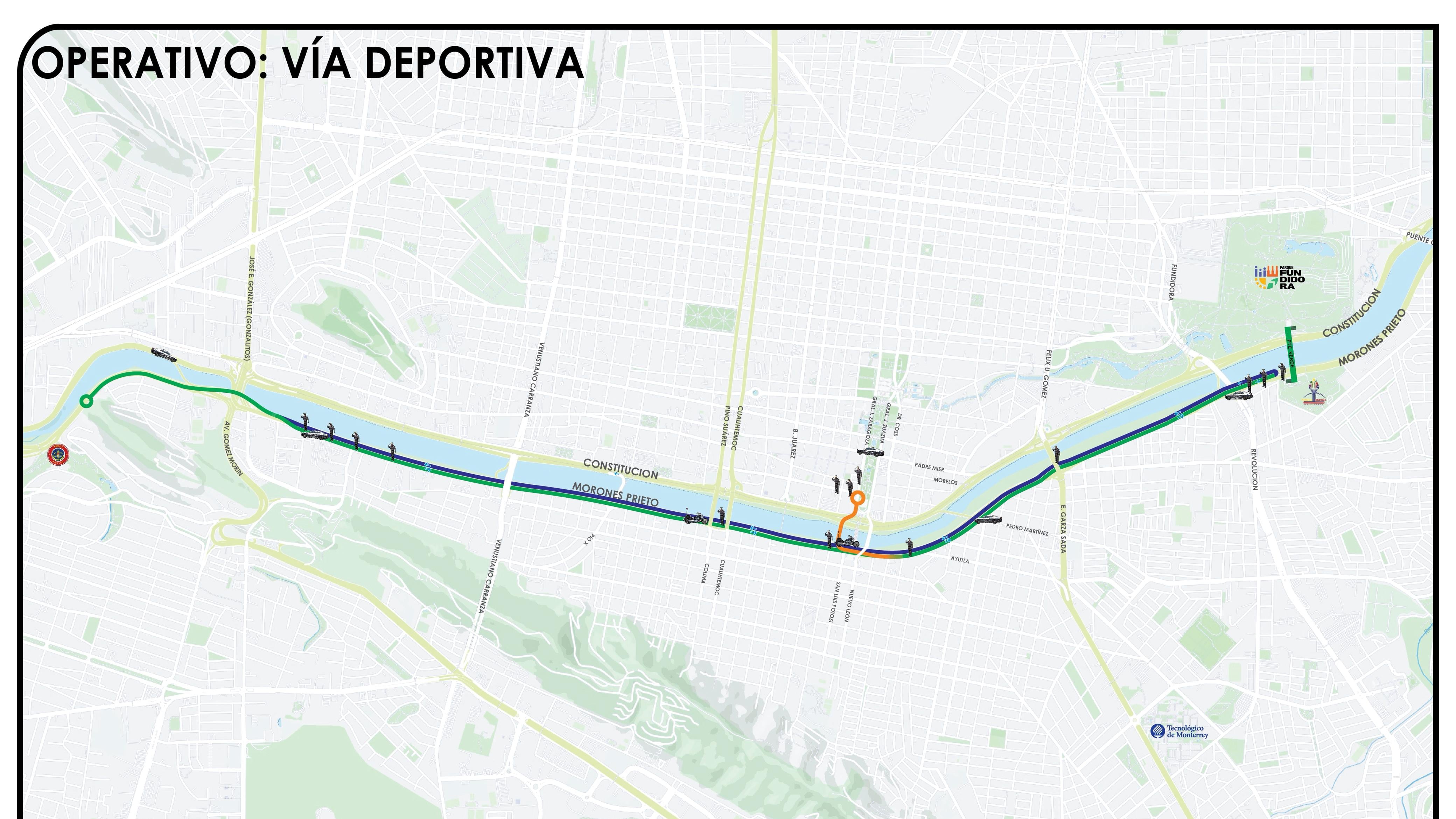 Elementos de Tránsito vigilarán a los deportistas.