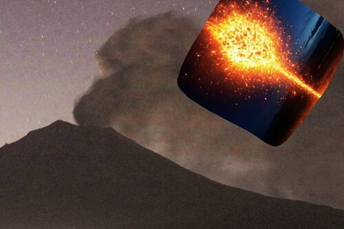 Video impactante del paso del meteorito sobre el Popocatépetl