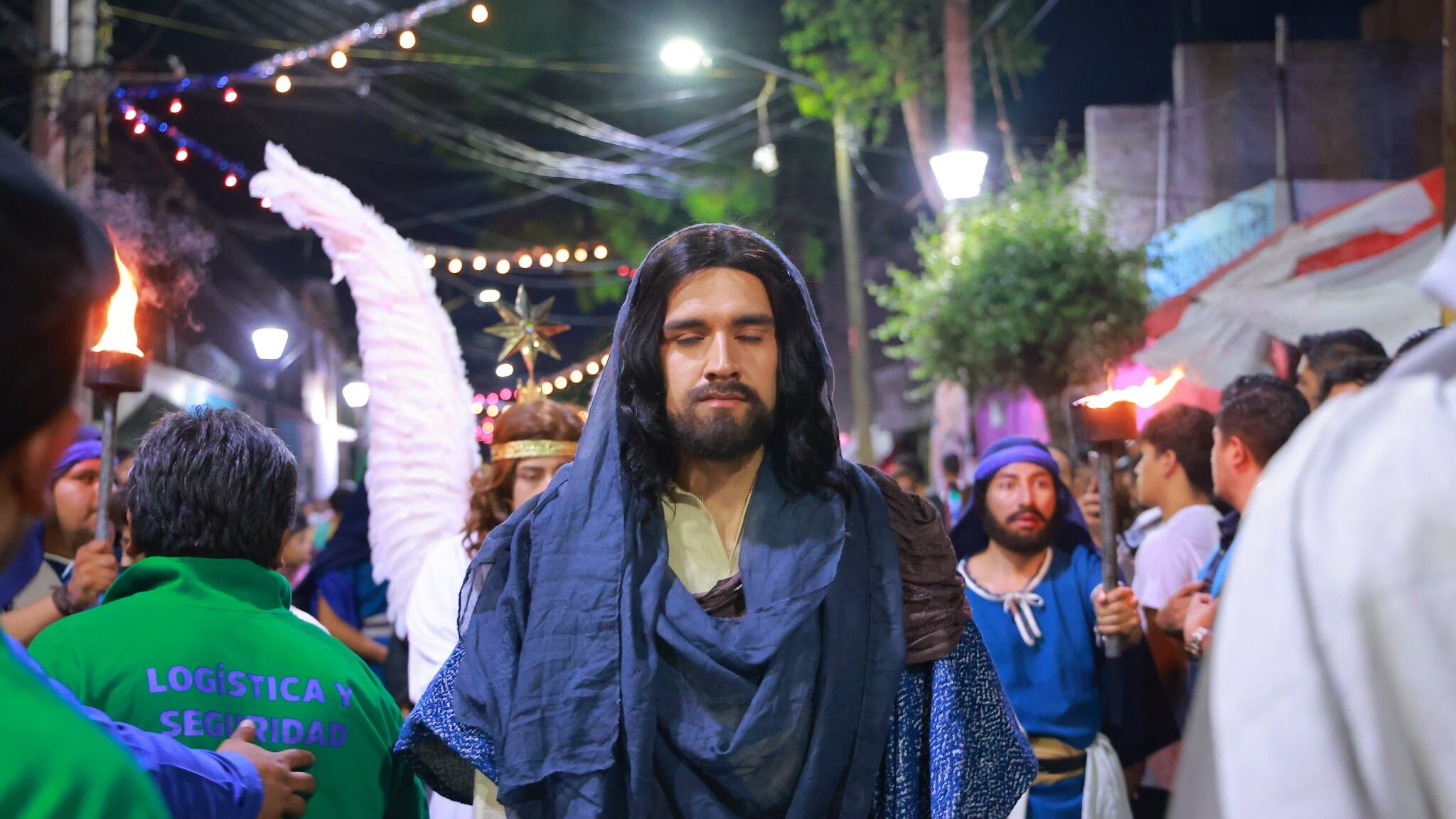 David González representa a Jesús en la Pasión de Cristo en Iztapalapa.